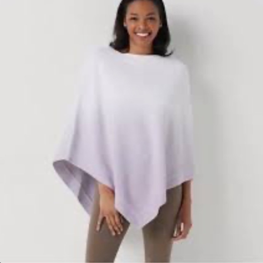 Barefoot Dreams CozyChic Ultra Lite Ombre Soft Violet Poncho OS